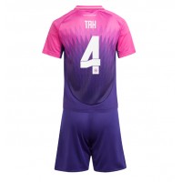 Camisa de Futebol Alemanha Jonathan Tah #4 Equipamento Secundário Infantil Europeu 2024 Manga Curta (+ Calças curtas)